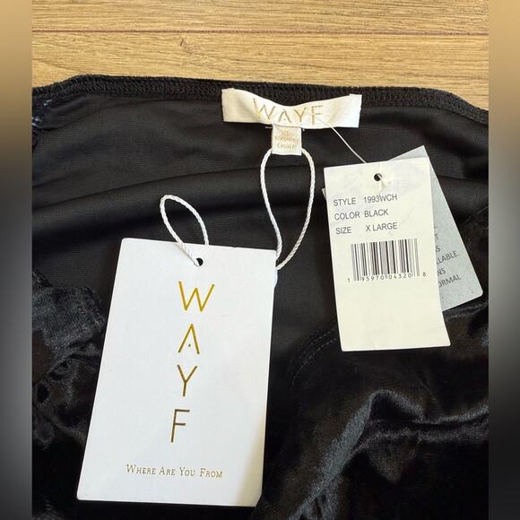 NWT WAYF Clique Ruched Bodycon Long Sleeve Velvet Minidress Black Size XL  LBD - Picture 8 of 12